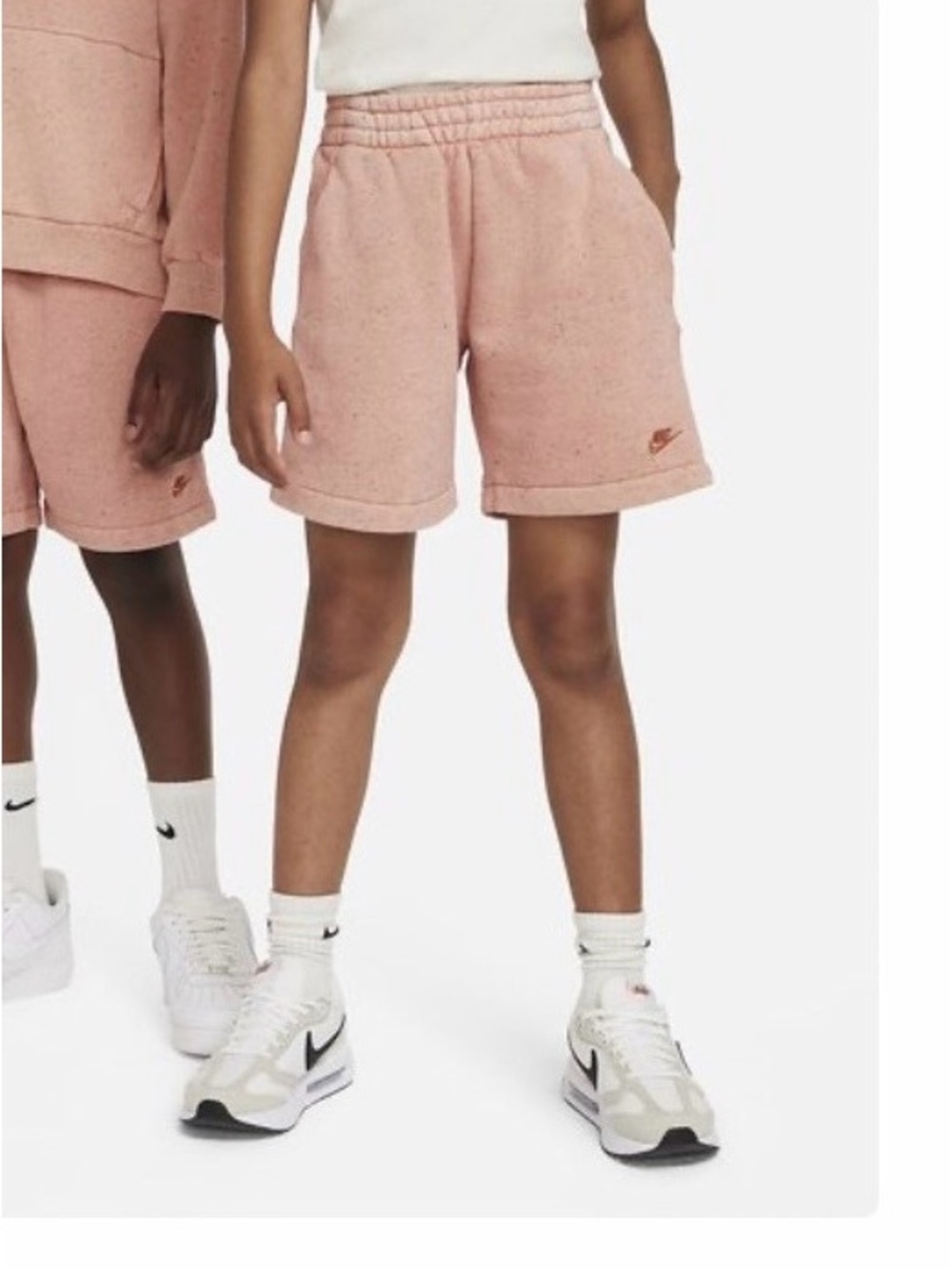 Nike Women’s Sportswear Icon Fleece Shorts Heathered Rust Peach Cozy Flyease XL
